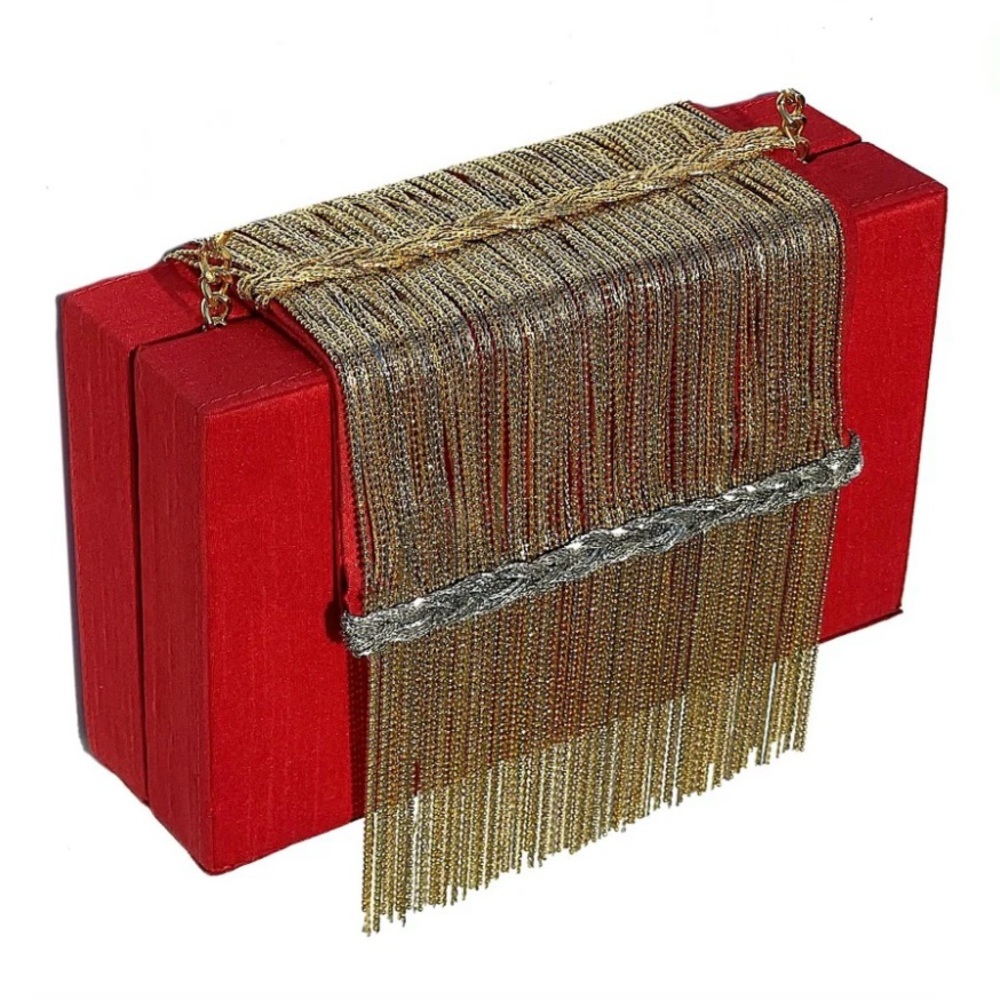 Simitri red clutch